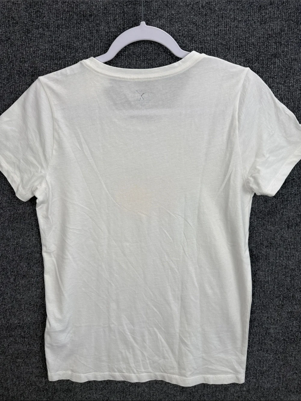 J. Crew White Short Sleeve Tee with Orange Pumpkin Motif Medium